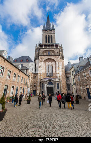 Voir la cathédrale à Aix-la-Chapelle en Allemagne Banque D'Images