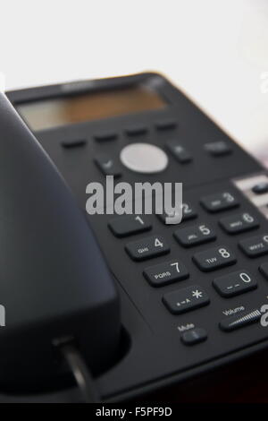 Close up Téléphone au bureau Banque D'Images