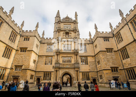 La Bibliothèque bodléienne d'Oxford, de l'architecture gothique Banque D'Images