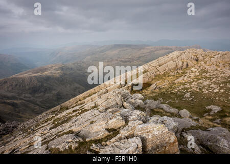 L'étonnante Grande dalle sur Bowfell Banque D'Images