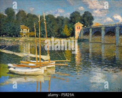 Le pont d'Argenteuil - Le pont d'Argenteuil Claude Monet 1874 - 1840 1926 Français France Banque D'Images