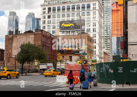 Intersection de la 10e Avenue et West 34th Street, Manhattan, New York City, USA Banque D'Images