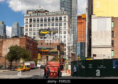 Intersection de la 10e Avenue et West 34th Street, Manhattan, New York City, USA Banque D'Images