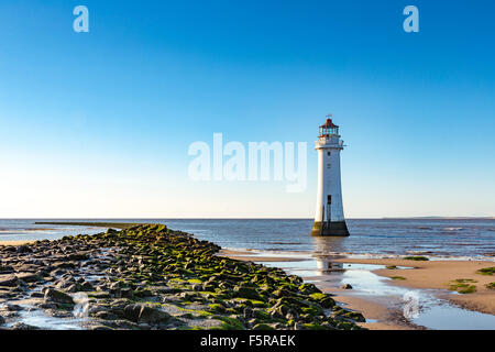 New Brighton Rock Perch Light House, Merseyside, Birkenhead, le Wirrel, England, UK Banque D'Images