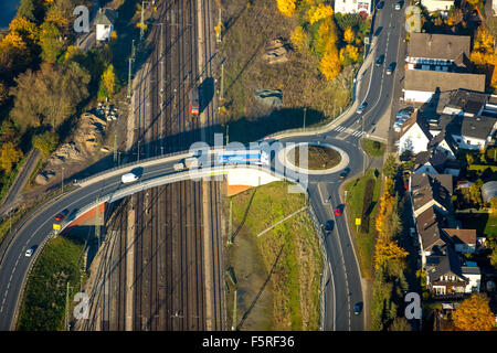 Nouveau rond-point bridge Vassenden, Vassenden, Rhénanie-Palatinat, Hesse, Allemagne Banque D'Images