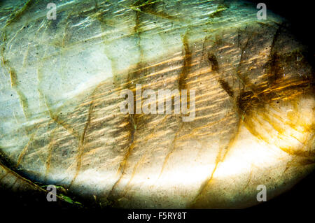 Close-up of African tape à la labradorite pierre minérale en studio Banque D'Images