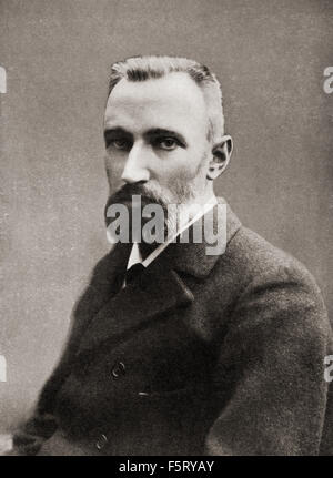 Pierre Curie, 1859 - 1906. Physicien français, pionnier de la cristallographie, magnétisme, piézo-électricité et la radioactivité. Gagnant du Prix Nobel de physique 1903. Banque D'Images