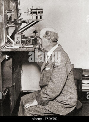 Sir William Henry Bragg, 1862 - 1942. Physicien, chimiste britannique, mathématicien et sportsman. Gagnant du Prix Nobel de physique en 1915, avec son fils, William Lawrence Bragg. Banque D'Images