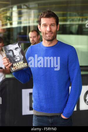 Mark Webber à la BBC Breakfast studios pour promouvoir son livre 'Aussie Grit : Ma formule un voyage' avec : Mark Webber Où : Manchester, Royaume-Uni Quand : 07 sept 2015 Banque D'Images