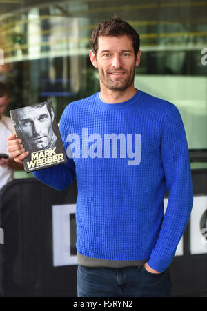 Mark Webber à la BBC Breakfast studios pour promouvoir son livre 'Aussie Grit : Ma formule un voyage' avec : Mark Webber Où : Manchester, Royaume-Uni Quand : 07 sept 2015 Banque D'Images