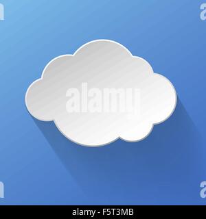 Icône de nuage dans le ciel Illustration de Vecteur