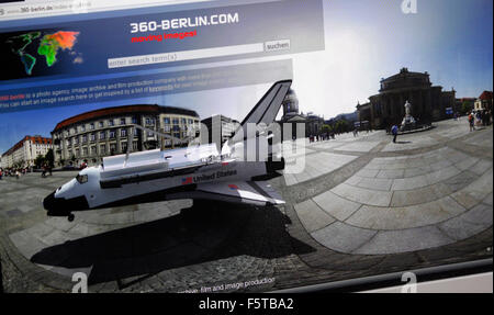 Website der Berliner Fotoagentur '360-berlin.de", Berlin. Banque D'Images