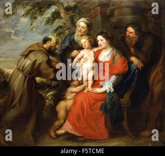 Peter Paul Rubens - la Sainte Famille avec saint François Banque D'Images