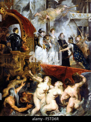 Peter Paul Rubens - le débarquement de Marie de Médicis à Marseille Banque D'Images