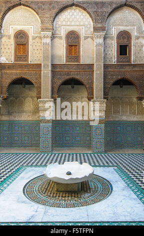 Al Attarine Madrasa de Fes, Maroc Banque D'Images
