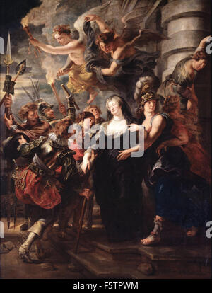 Peter Paul Rubens - la reine Marie de Médicis, fuyant le château de Blois la nuit du 21 février 1619 Banque D'Images