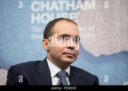 Son Altesse Royale le prince Ali Bin Al Hussein, membre du Comité exécutif de la FIFA, offre sa conférence "La réforme" de la FIFA à Chatham House. Comprend : SON ALTESSE ROYALE LE PRINCE Ali Bin Al Hussein Où : London, Royaume-Uni Quand : 10 Oct 2015 Banque D'Images