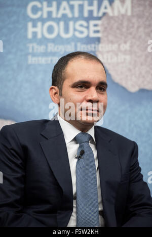 Son Altesse Royale le prince Ali Bin Al Hussein, membre du Comité exécutif de la FIFA, offre sa conférence "La réforme" de la FIFA à Chatham House. Comprend : SON ALTESSE ROYALE LE PRINCE Ali Bin Al Hussein Où : London, Royaume-Uni Quand : 10 Oct 2015 Banque D'Images