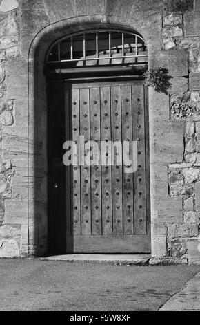 Porte en bois solide Banque D'Images