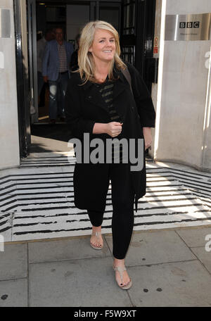 Sally Lindsay à BBC Radio 2 avec : Sally Lindsay Où : London, Royaume-Uni Quand : 11 Oct 2015 Banque D'Images