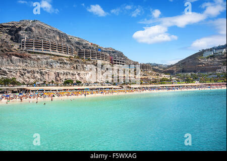 Plage Playa de Amadores. Gran Canaria, Îles Canaries. Espagne Banque D'Images