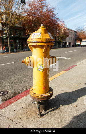 Incendie jaune à Fremont, Seattle North America USA Banque D'Images