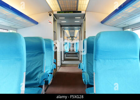 L'intérieur de la gare Maglev à Shanghai. Banque D'Images