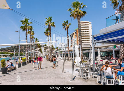 Muelle Uno, Port de Malaga, Malaga, Andalousie, espagne. Banque D'Images