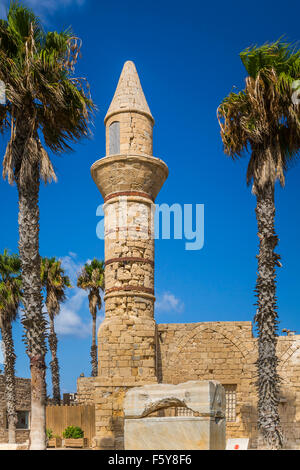 Les ruines archéologiques de Césarée dans le Parc National de Césarée, en Israël, au Moyen-Orient. Banque D'Images