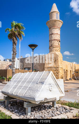 Les ruines archéologiques de Césarée dans le Parc National de Césarée, en Israël, au Moyen-Orient. Banque D'Images