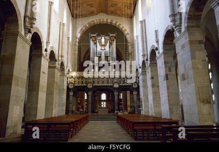 L'Allemagne. Cologne. Église de St Mary's dans la capitale. 11e siècle. D'époque romane. Nef centrale. Banque D'Images