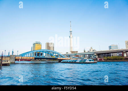 Komagatabashi,pont de la rivière Sumida, Tokyo, Japon Banque D'Images