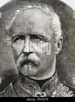 Patrice de Mac Mahon, 1er duc de Magenta (1808-1893). Général et homme politique français avec la distinction de Maréchal de France. 3e président de la France (1873-1875). Portrait. Gravure, 19ème siècle. Banque D'Images