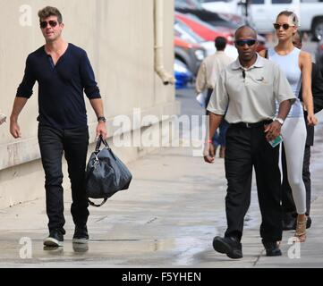 Robin Thicke à ABC Studios pour Jimmy Kimmel Live ! Avec : Robin Thicke, Amour Avril Geary Où : Los Angeles, California, United States Quand : 21 Oct 2015 Banque D'Images