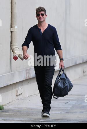 Robin Thicke à ABC Studios pour Jimmy Kimmel Live ! Avec : Robin Thicke Où : Los Angeles, California, United States Quand : 21 Oct 2015 Banque D'Images