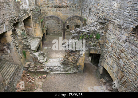 Ruines de Château de Bolsover, Derbyshire. Banque D'Images