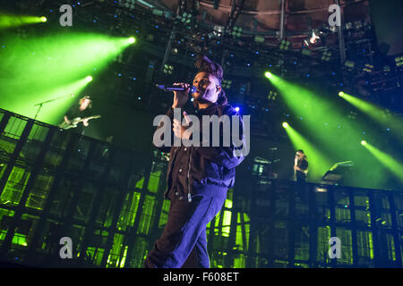 L'exécution de The Weeknd live au Festival de musique d'Apple au Roundhouse comprend : l'Abel Tesfaye, The Weeknd Où : London, Royaume-Uni Quand : 23 sept 2015 Banque D'Images