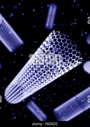 Illustration scientifique d'un tube nano Banque D'Images