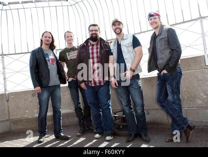 Groupe de pays accueil gratuit, gagnants de NBC's "la chante faux", visiter l'Empire State Building avec : Accueil gratuitement, Tim Foust, Austin Brown, Rob Lundquist, Chris Rupp, Adam Rupp Où : New York City, New York, United States Quand : 25 Oct 2015 Banque D'Images