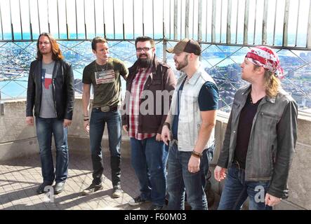 Groupe de pays accueil gratuit, gagnants de NBC's "la chante faux", visiter l'Empire State Building avec : Accueil gratuitement, Tim Foust, Austin Brown, Rob Lundquist, Chris Rupp, Adam Rupp Où : New York City, New York, United States Quand : 25 Oct 2015 Banque D'Images