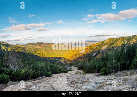 Sentier touristique alpin à Zdiar, Pologne Banque D'Images