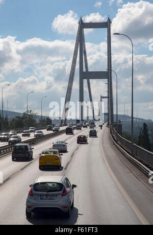 Pont du Bosphore, Istanbul, Turquie, samedi, 19 Septembre, 2015. Banque D'Images