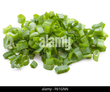 Ciboule ciboule hachés ou isolé sur fond blanc dentelle Banque D'Images