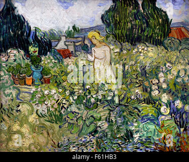 Mademoiselle Gachet dans son jardin à Auvers-sur-Oise 1890 Vincent van Gogh 1853– 1890 le peintre post-impressionniste néerlandais des pays-Bas Banque D'Images