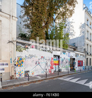 France, Paris, n°5 bis rue de Verneuil Serge Gainsbourg - residence Banque D'Images