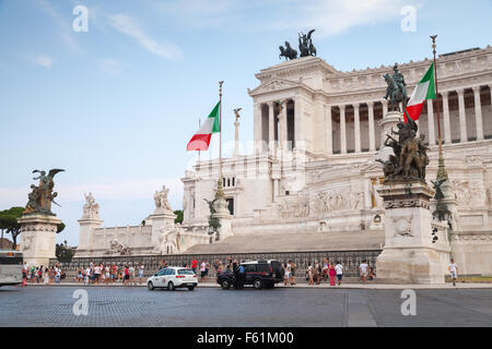 Rome, Italie - 7 août 2015 : Altare della Patria, National Monument à Victor Emmanuel II, le premier roi d'une Italie unifiée Banque D'Images