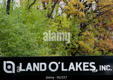 Un logo affiche à l'extérieur du siège de Land O'Lakes, Inc., dans la région de Arden Hills, Minnesota le 24 octobre 2015. Banque D'Images