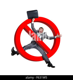 Aucun signe d'affaires sur un fond blanc Banque D'Images