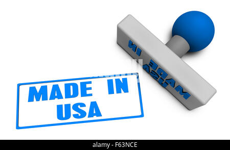 Made in USA Stamp ou hacher sur papier en 3d Concept Banque D'Images
