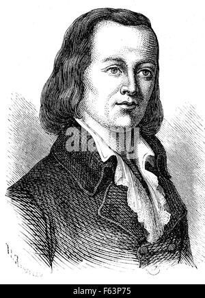 CLAUDE CHAPPE (1763-1805) inventeur français d'un système de sémaphore. Gravure tirée de l'album 1889 Challamel Août du centenaire Banque D'Images